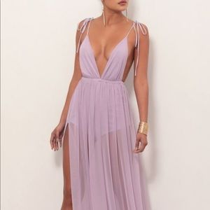 Lucy In The Sky Lilac Maxi Dress